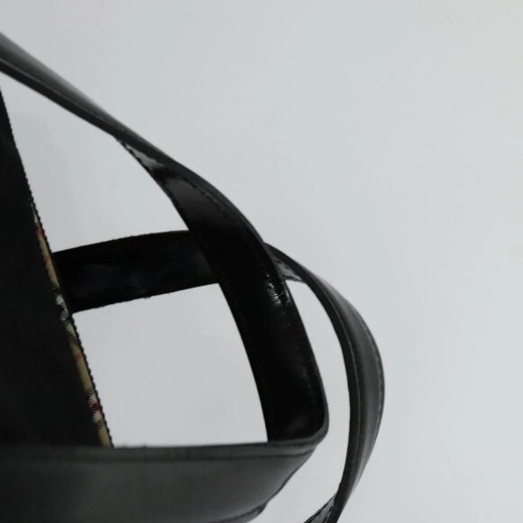 Burberrys Black label Hand Bag Canvas 2way Black Auth ti3104 - Picture 9 of 16